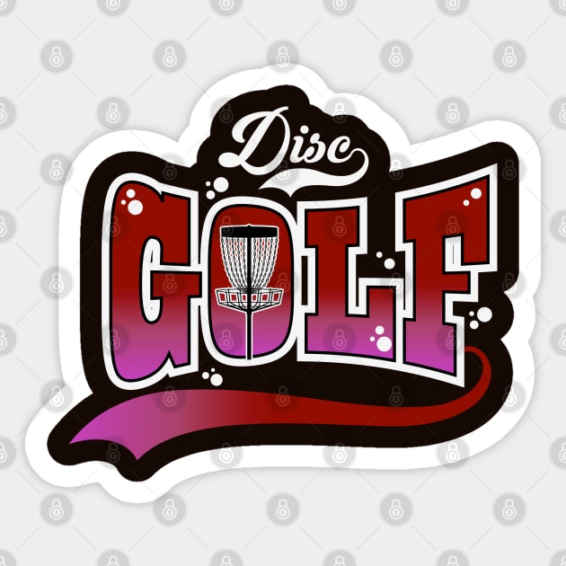 Disc Golf Red Sticker by CTShirts